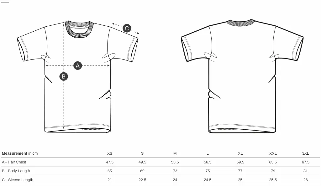 Größenguide VANSNYDER Sparker 2.0 XS - 3XL.webp