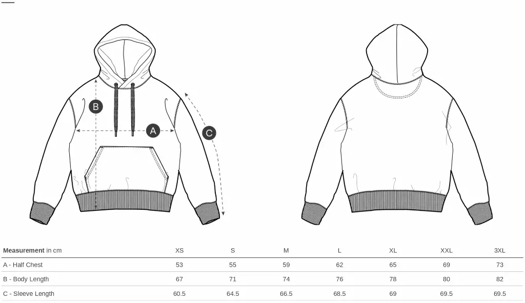 Größenguide VANSNYDER Cruiser 2.0 XS - 3XL.webp