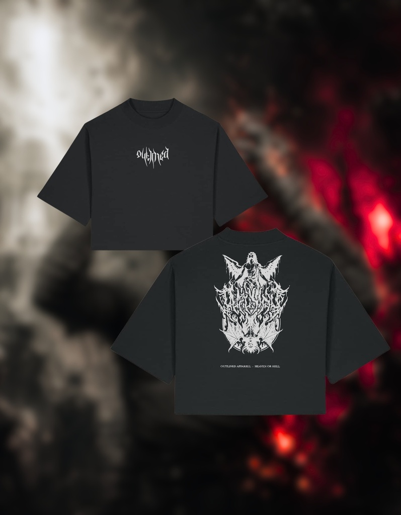 HEAVEN OR HELL CROPTOP - BLACK